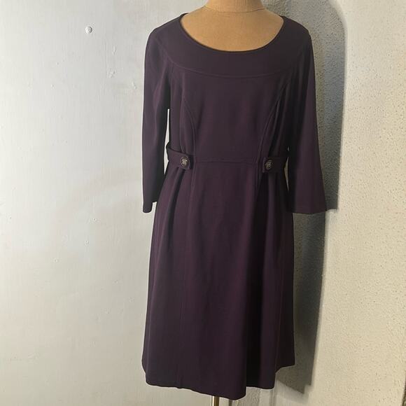 A Pea in a Pod Women’s Purple  Midi Maternity Dress M Comfy Cozycore Classic - Picture 1 of 12